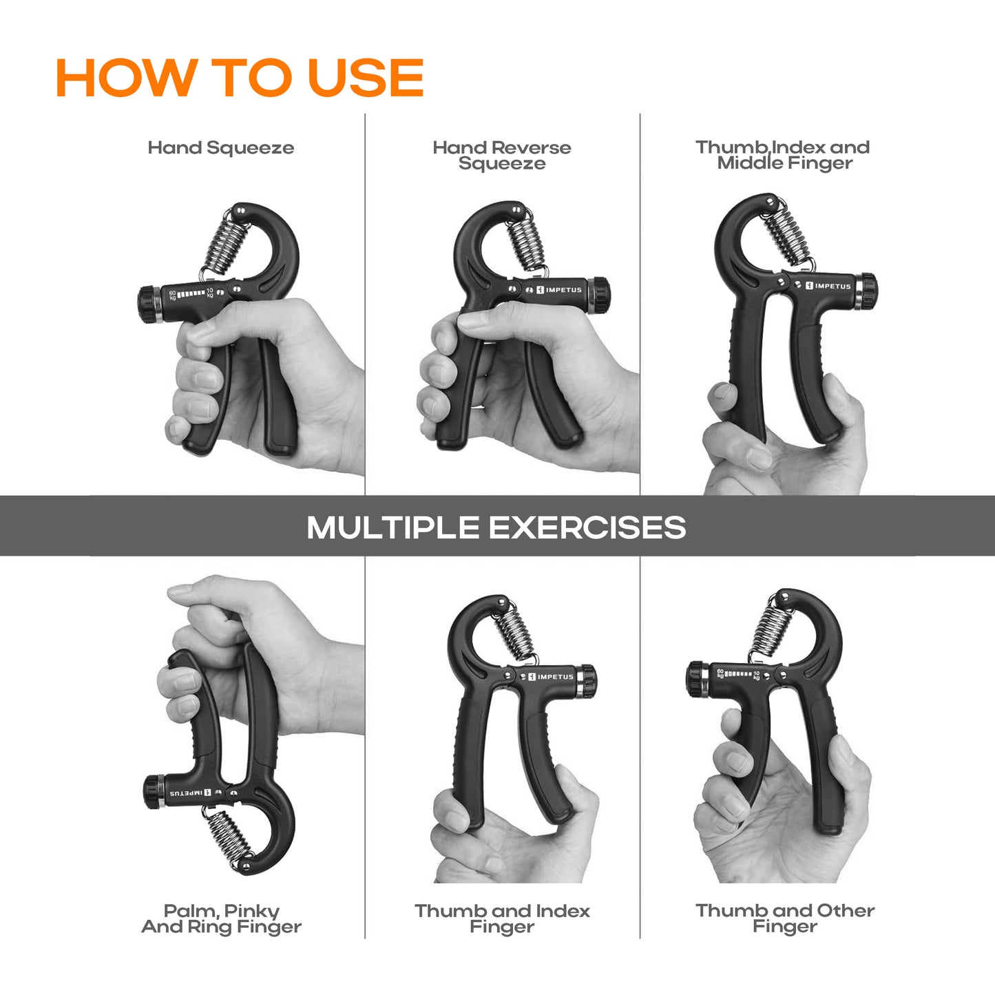 Grip Force Duo Combo | Hand Gripper and Wrist Support