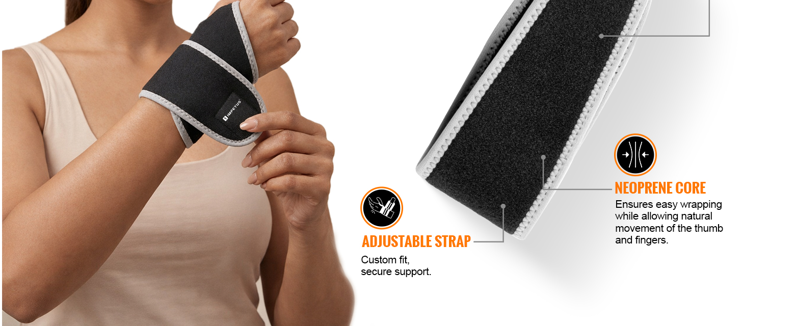 Neoprene Wrist Brace | Universal | Unisex | 1 Unit - Fit & Fabric 4