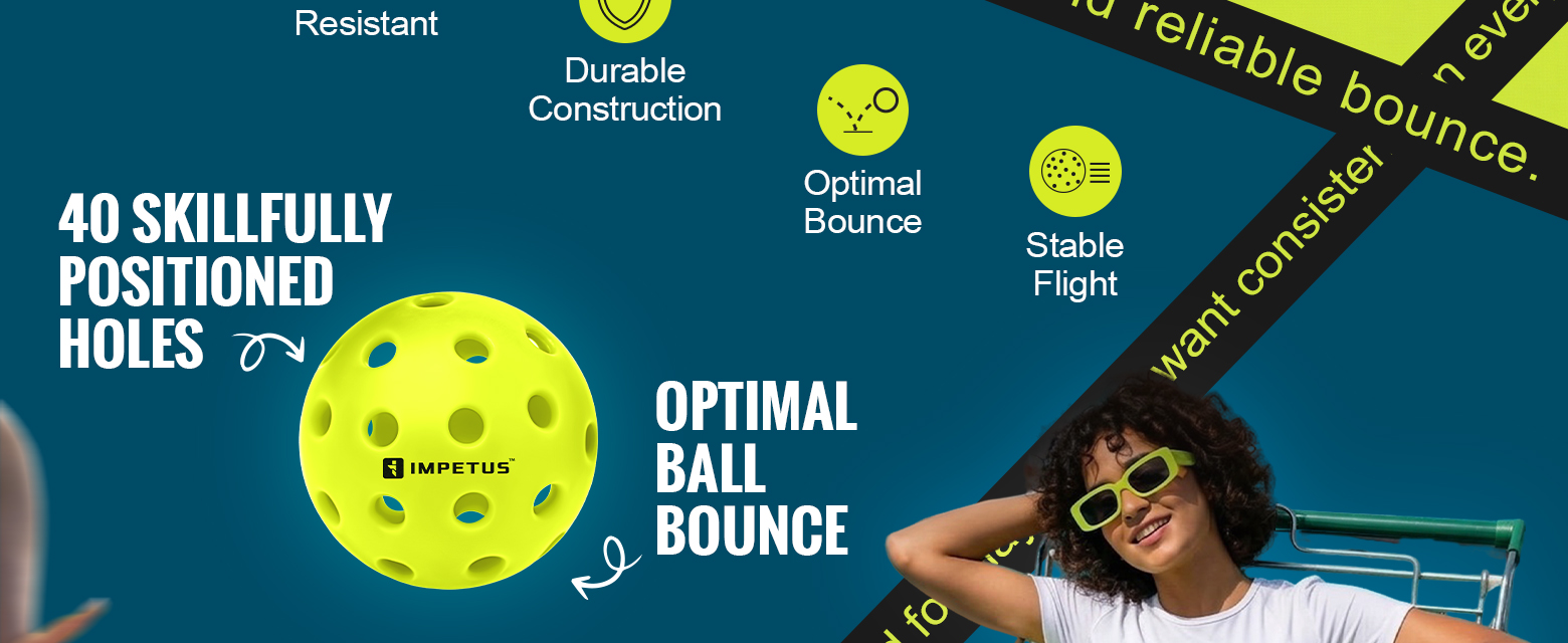 Pickleball | 40 Holes | Pack of 4 | Outdoor - Fit & Fabric 3