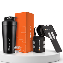 Shake & Support Combo | Steel Protein Shaker and Wrist Support