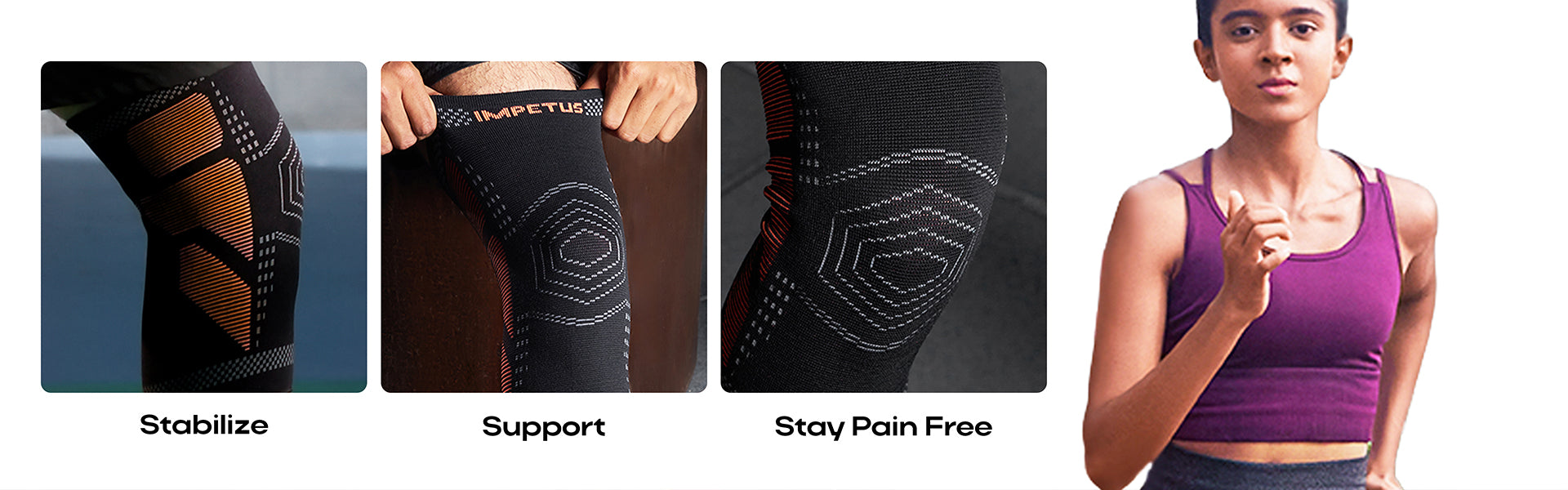 Knee Armour 3D | 1 Pair | Unisex - Fit & Fabric 3
