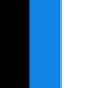 Black , Bright Blue & White