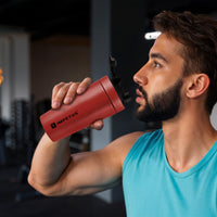 StrengthFuel Combo | Steel Protein Shaker and Deadlift Strap