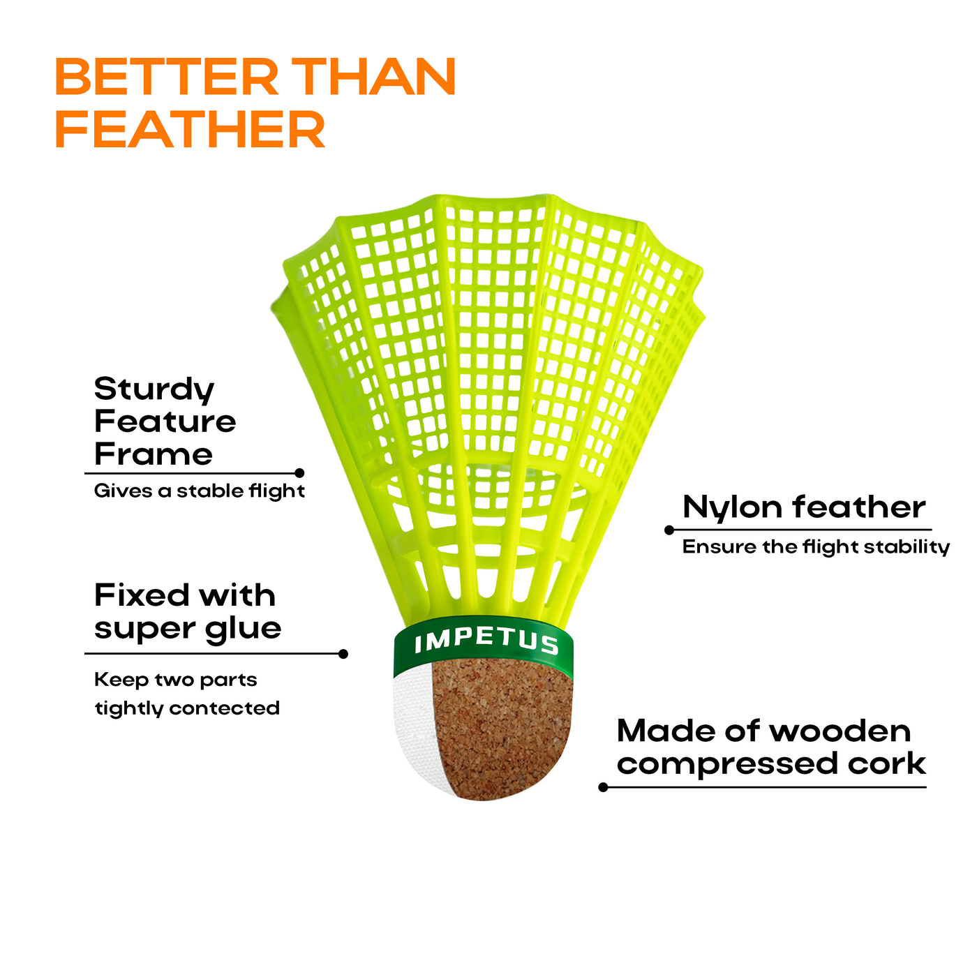 Rally Badminton Shuttlecock | Pack of 6